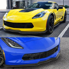 Load image into Gallery viewer, Front Lip Compatibility with 2014-2019 Corvette C7 | Z06 Stage 3 Front Bumper Chin Lower Lip Diffuser Spoiler Splitter Air Dam 2PCS (Carbon Fiber Style)