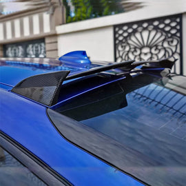 Rear Roof Spoiler Compatibility with 2020-2024 X6 G06 M Sport Rear Trunk Spliter Wing Lid (Carbon Fiber Style)