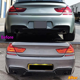 Rear Lip Compatibility with 2012-2018 6 Series F06 F12 F13 640i 650i M Sport Rear Bumper Chin Diffuser Lip Kit Spoiler Splitter (Gloss Black)