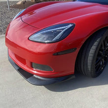 Load image into Gallery viewer, Front Lip Compatibility with 2005-2013 Corvette C6 Base Models | ZR1 Style Front Bumper Diffuser Chin Lip Splitter Spoiler Kit 3PCS (Carbon Fiber Style)