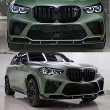 Load image into Gallery viewer, Front Lip Compatibility with 2019-2022 F95 X5M M Sport Front Bumper Lower Valance Chin Lip Splitter Spoiler Kit (Carbon Fiber Style)