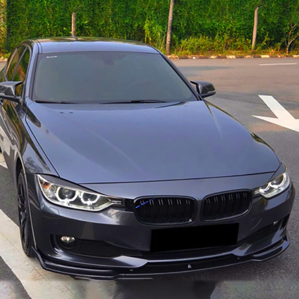 Front Lip Compatibility with 2013-2018 3 Series F30 F35 320i 325i 328i 335i Base Model Front Bumper Diffuser Chin Lip Splitter Trim Protection Spoiler Kit 3PCS (Gloss Black)