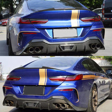 Load image into Gallery viewer, Rear Diffuser Compatibility with 2019-2023 8 Series G16 M Sport 4 Door Rear Bumper Chin Diffuser Kit Spoiler Splitter with Light (Carbon Fiber Style)