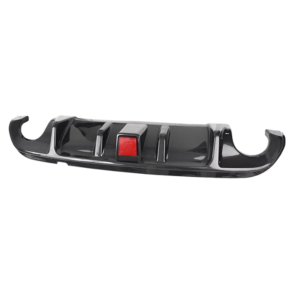 Compatibility with 2014-2017 Q50 Rear Bumper Lip Spoiler Lower Diffuser with Brake Light Carbon Fiber