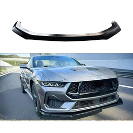 Front Lip Compatibility with 2024 2025 Mustang Front Bumper Lower Diffuser Chin Lip Protection Trim Splitter Spoiler Kit 3PCS (Painted Black)