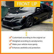 Load image into Gallery viewer, Front Lip Compatibility with 2022-2024 Civic Yofer Style Front Bumper Chin Lip Splitter Spoiler Kit Black