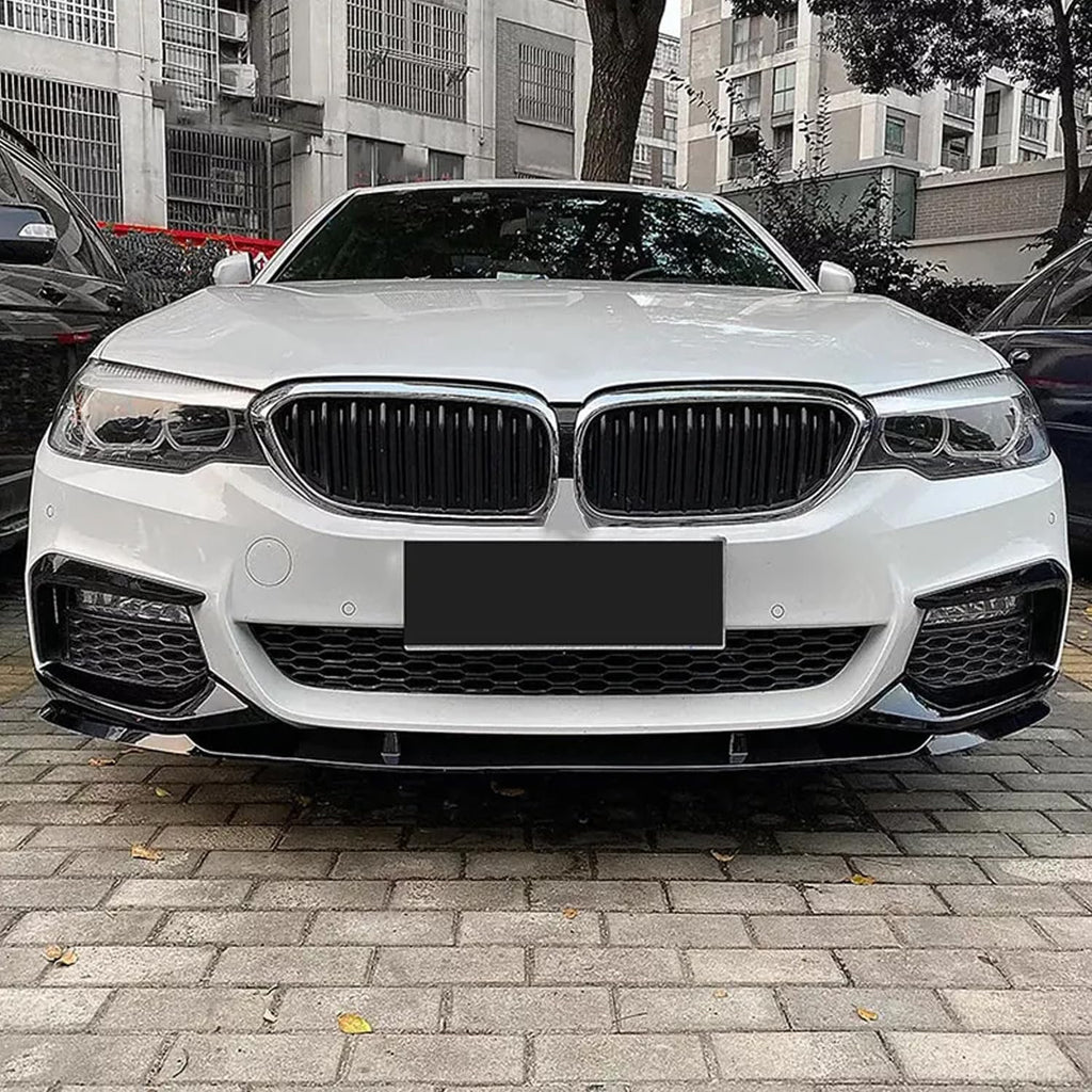 Front Lip Compatibility with 2017-2020 5 Series G30 G31 M Sport Front Bumper Diffuser Chin Lip Splitter Spoiler Kit 3PCS (Gloss Black)