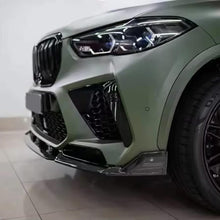 Load image into Gallery viewer, Front Lip Compatibility with 2019-2022 F95 X5M M Sport Front Bumper Lower Valance Chin Lip Splitter Spoiler Kit (Carbon Fiber Style)