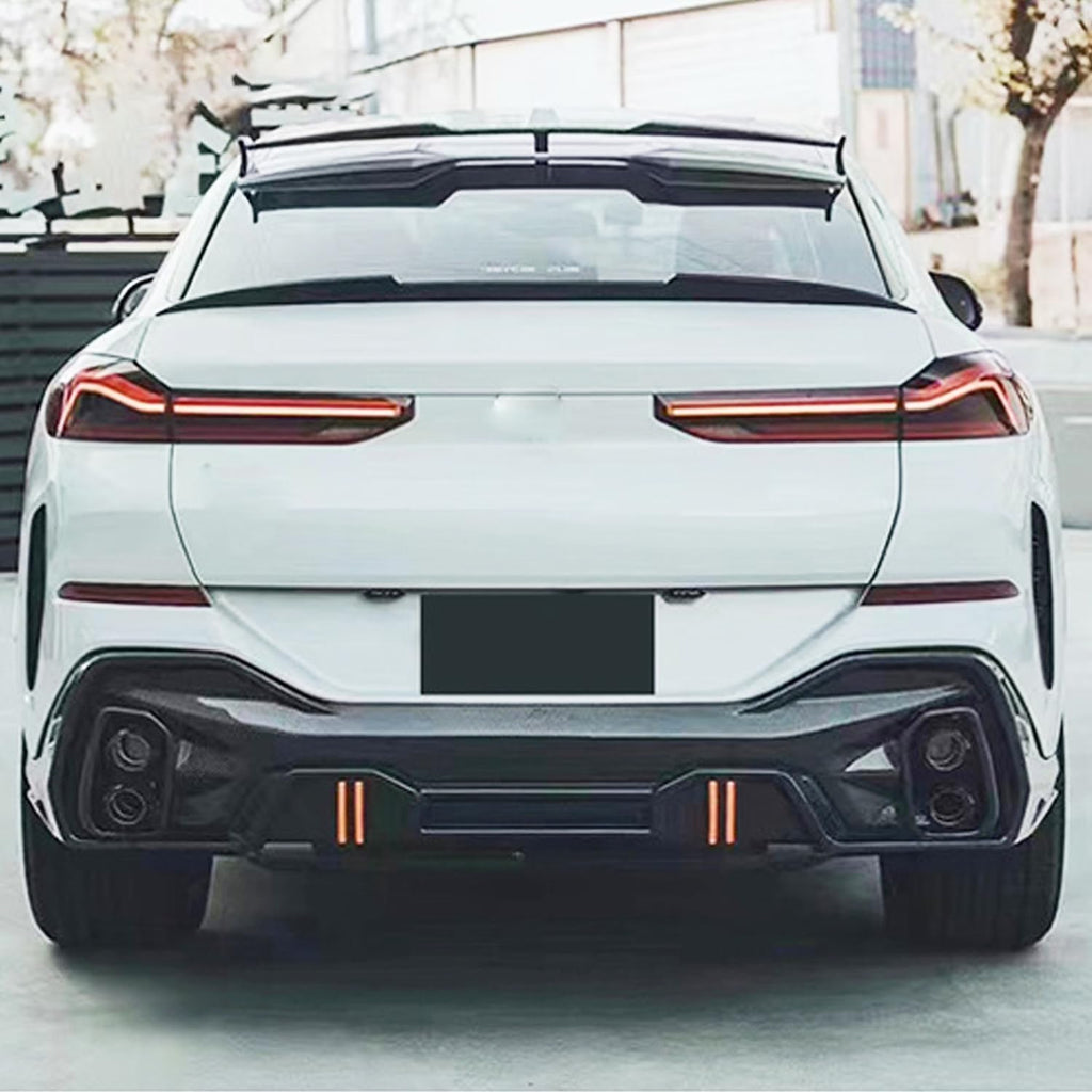 Rear Roof Spoiler Compatibility with 2020-2024 X6 G06 M Sport Rear Trunk Spliter Wing Lid (Gloss Black)
