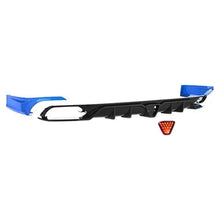 Load image into Gallery viewer, Rear Lip Compatibility with 2018-2022 Accord 10th Rear Bumper Diffuser Lip with W/LED Brake Light + Blue Corner Apron Spats Gloss Black Rear Bumper Lip