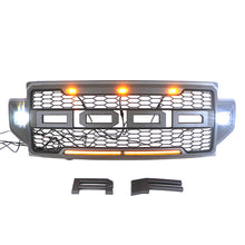 Load image into Gallery viewer, Front Grille For 2021 2022 Ford F150 Front Mesh Grilles W/3 LED Lights &amp; Side Lights Black