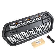 Load image into Gallery viewer, Front Grille For 2022 Ford Transit Custom Bumper Grills Grill Cover W/3 LED Light Black