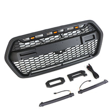 Load image into Gallery viewer, Front Grille For 2022 Ford Transit Custom Bumper Grills Grill Cover W/3 LED Light &amp; Light Bar Black