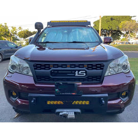 Front Grille For 2010 2011 2012 2013 Lexus GX470 Front Center Mesh Grill Cover With 3 LED Lights Black