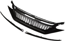 Load image into Gallery viewer, Grille For 2016 2017 2018 2019 2020 2021 Honda Civic 10th JDM Mesh Grill Glossy Black