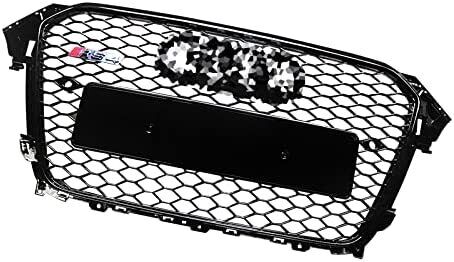 Grill Mesh Grille For 2013 2014 2015 2016 Audi A4 S4 B8.5 RS4 Style Honeycomb Front Bumper