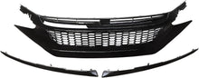 Load image into Gallery viewer, Grille For 2016 2017 2018 2019 2020 2021 Honda Civic 10th JDM Mesh Grill Glossy Black