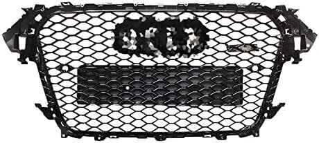 Grill Mesh Grille For 2013 2014 2015 2016 Audi A4 S4 B8.5 RS4 Style Honeycomb Front Bumper
