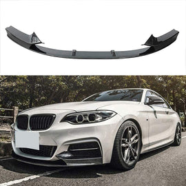 For 2014 2015 2016 2017 2018 2019 2020 BMW F22 2 Series M Sport Front Bumper Lip ABS Carbon Fiber