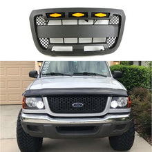 Load image into Gallery viewer, Front Grille For 2001 2002 2003 Ford Ranger Raptor Style Grilles Bumper Grills With Letters &amp; Lights Black