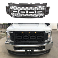 Load image into Gallery viewer, Front Grille For 2017 2018 2019 Ford F250 F350 Super Duty Upper Bumper Grill With 3 Led Lights Black