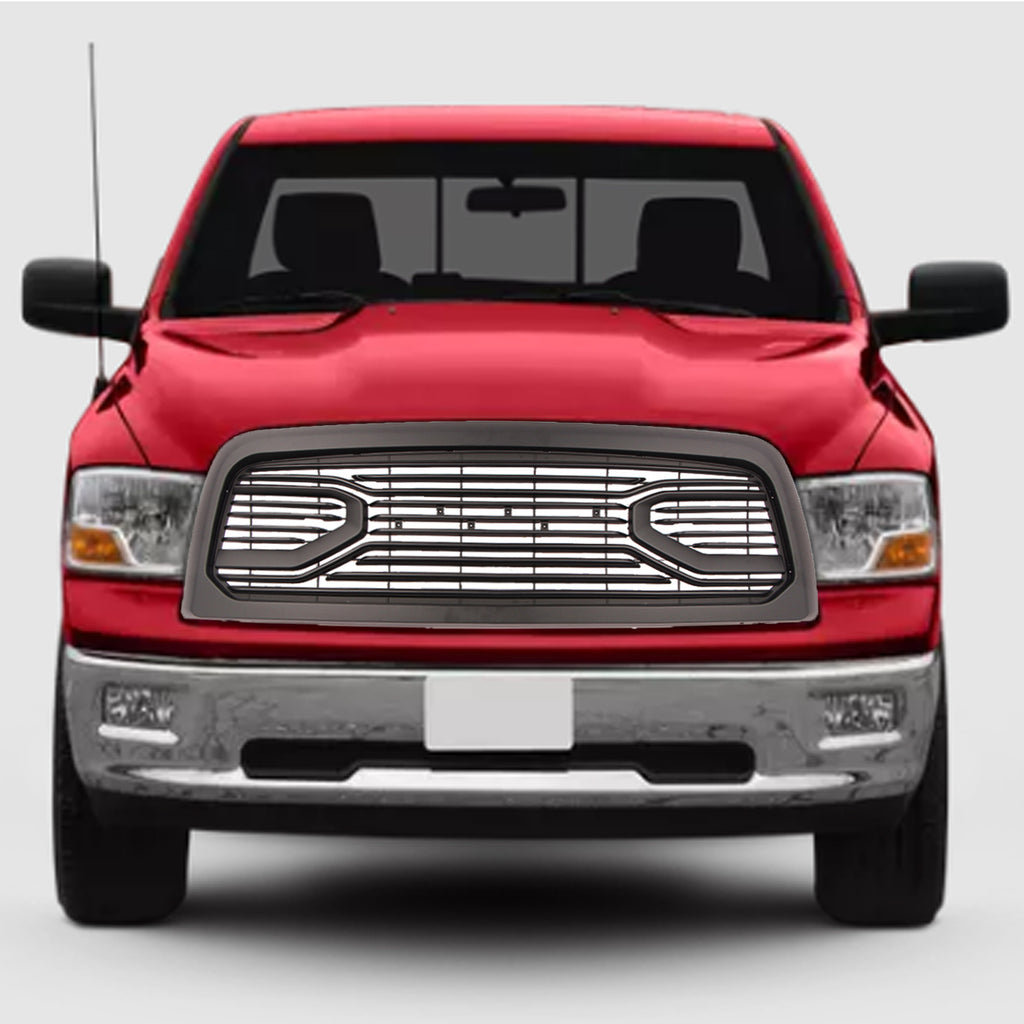 Front Grille For 2010 2011 2012 2013 2014 2015 2016 2017 2018 2019 Dodge RAM 2500 3500 Bumper Grill Grills Big Horn Horizontal Style W/0 lights Black