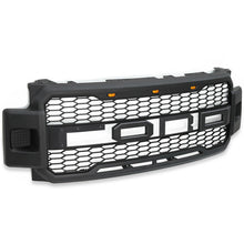 Load image into Gallery viewer, Front Grille For 2017 2018 2019 Ford F250 F350 Super Duty Upper Bumper Grill With 3 Led Lights Black