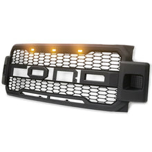 Load image into Gallery viewer, Front Grille For 2017 2018 2019 Ford F250 F350 Super Duty Upper Bumper Grill With 3 Led Lights Black