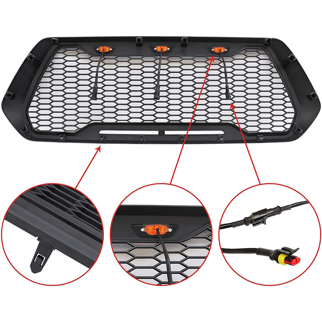 Front Grille For Toyota Tacoma 2016 2017 2018 2019 2020 Front Center Mesh Bumper Grill Grills Black