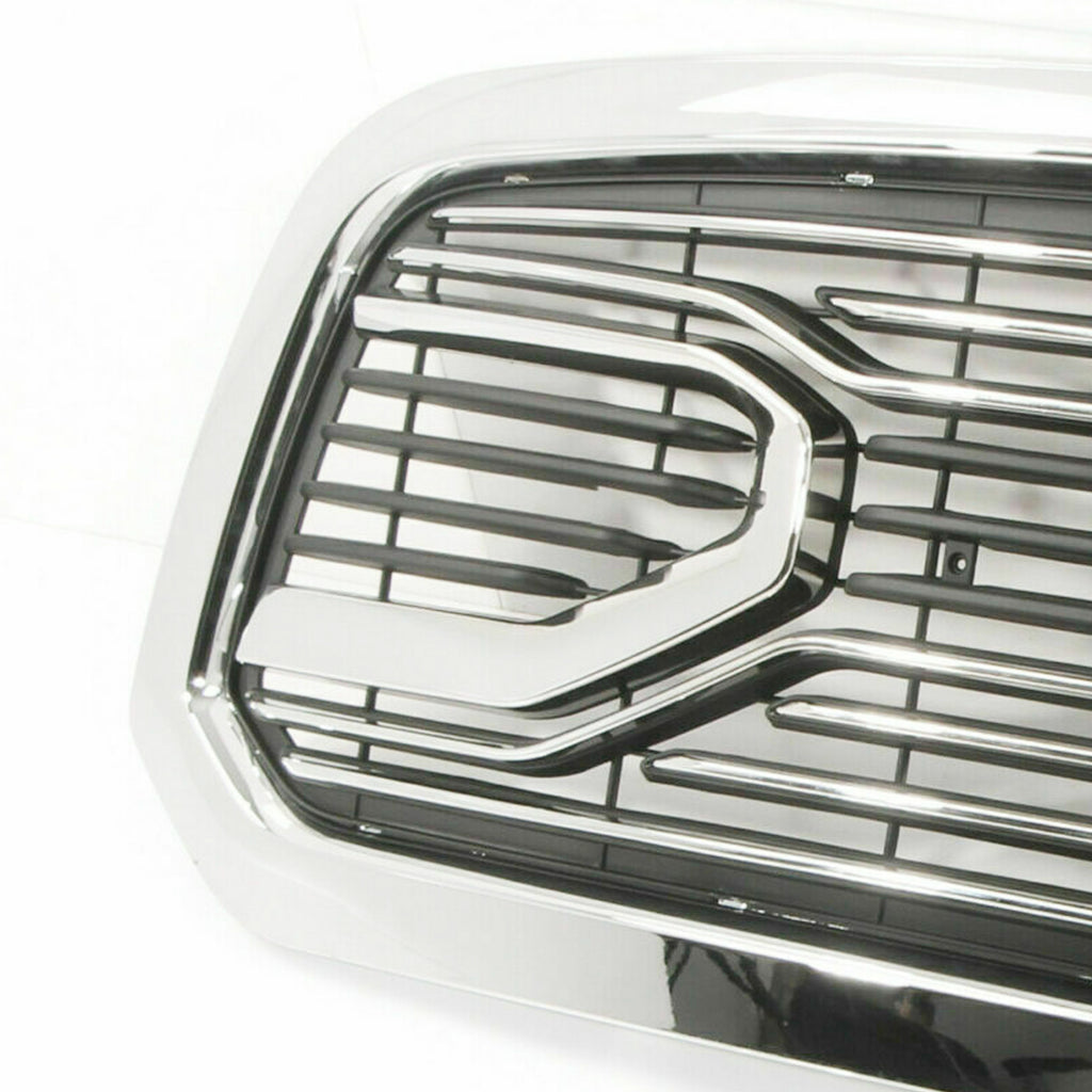 Grill For 2014 2015 2016 2017 2018 Dodge Ram 1500 Front Mesh Bumper Grille Big Horn Style Grille W/3 Lights Chrome