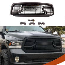 Load image into Gallery viewer, Front Grill For Dodge Ram 1500 2006 2007 2008 Mesh Bumper Grille Big Horn Style Replacement Grille W/3 Led Lights Black