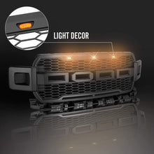 Load image into Gallery viewer, Front Grille For 2018 2019 2020 Ford F150 Front Mesh Grilles Bumper Grill W/3 LED Lights Black