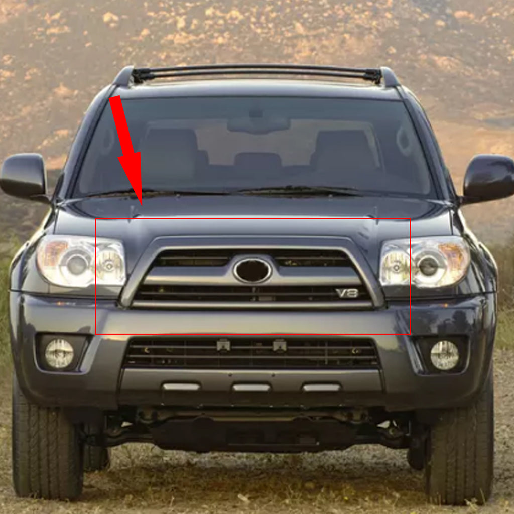 Front Grill For Toyota 4Runner 2006 2007 2008 2009 Front Mesh Bumper Grille Replacement Grille With 3 LED Lights Black