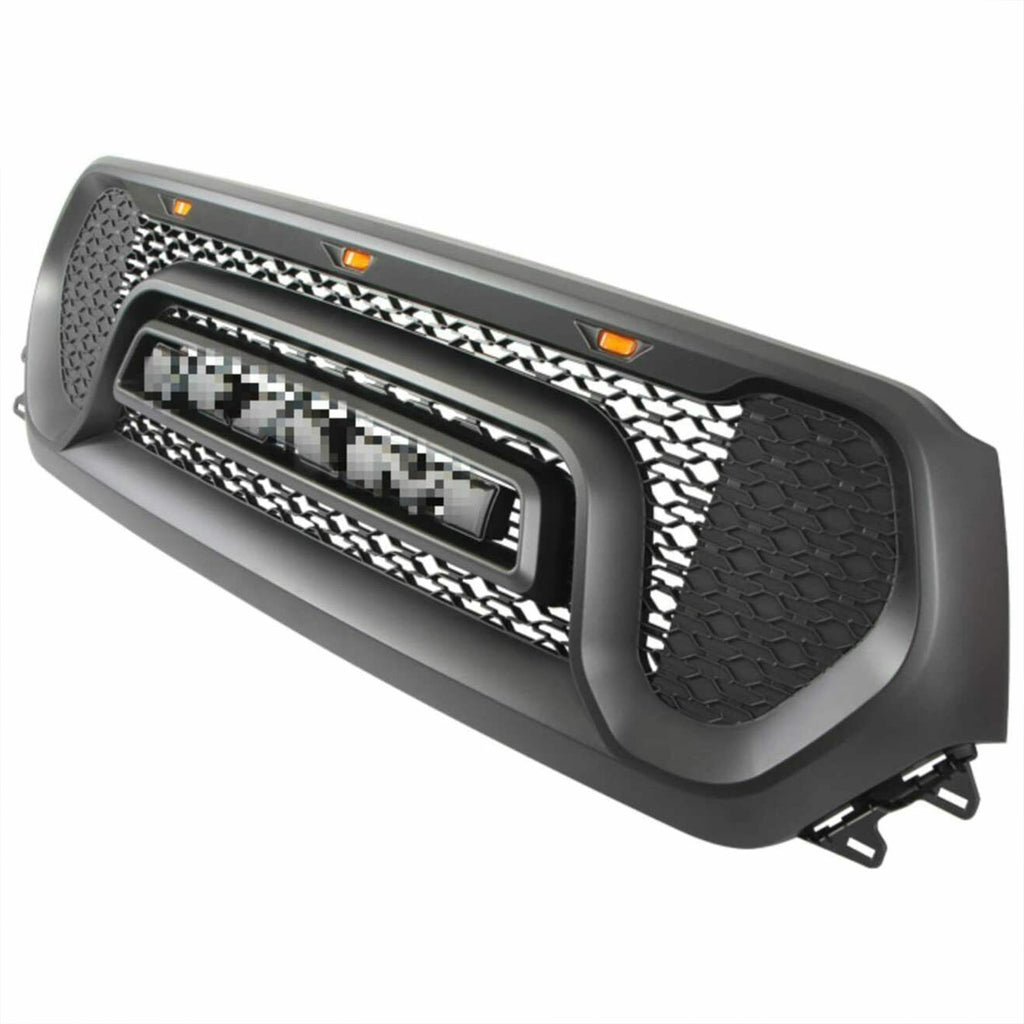 Front Grille For 2019 2020 2021 Dodge Ram 1500 Front Mesh Bumper Grill Grilles Cover W/3 Lights Black