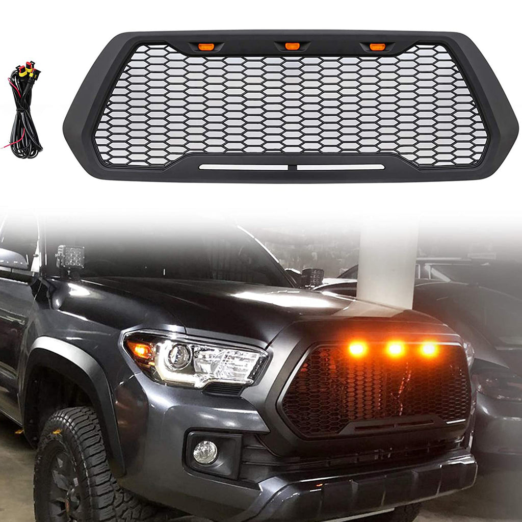 Front Grille For Toyota Tacoma 2016 2017 2018 2019 2020 Front Center Mesh Bumper Grill Grills Black