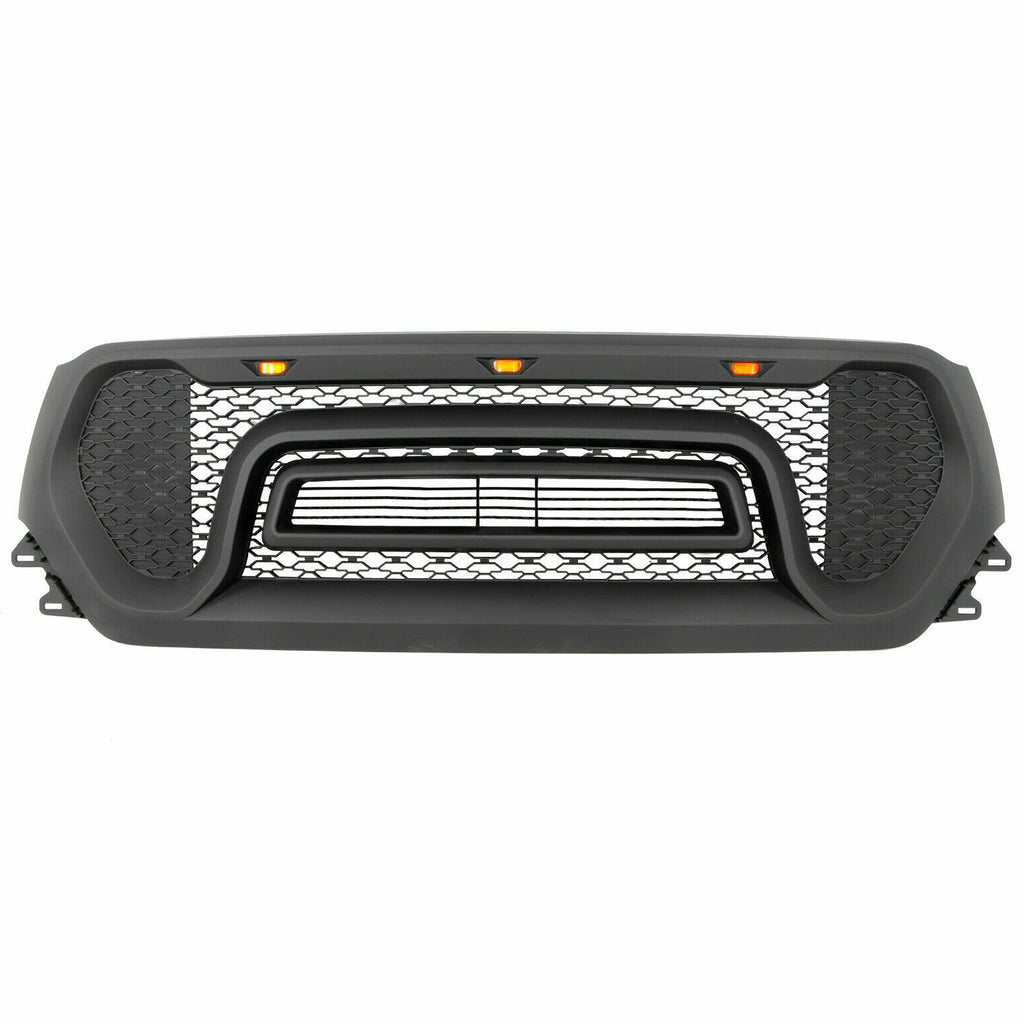 Front Grille For 2019 2020 2021 Dodge Ram 1500 Front Mesh Bumper Grill Grilles Cover W/3 Lights Black