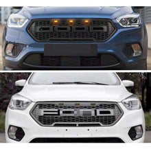 Load image into Gallery viewer, Front Grille For 2017 2018 2019 Ford Kuga Escape Honeycomb Bumper Grill Replacement Grilles W/3 Lights Black