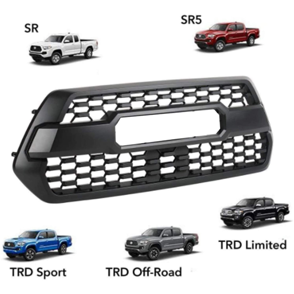 Front Grille For Toyota Tacoma 2016 2017 2018 2019 2020 2021 TRD Front Mesh Grill Black