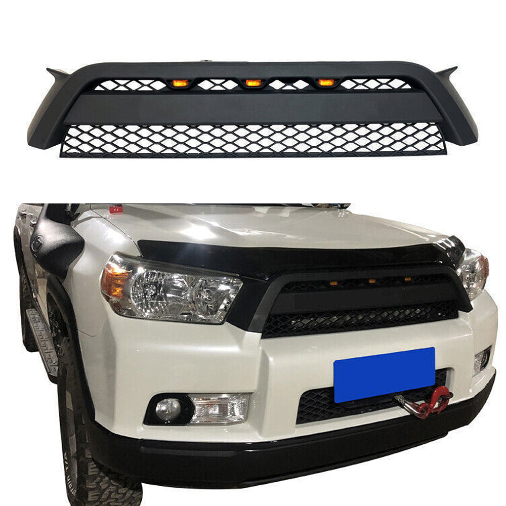 Replacement Grill For Toyota 4Runner 2012 2013 2014 2015 2015 Front Mesh Bumper Grille With LED Lights Black