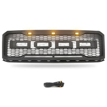Load image into Gallery viewer, Front Grille For 2007 2008 2009 2010 2011 2012 2013 2014 2015 2016 2017 Ford Expedition Raptor Style Mesh Bumper Grille Grill Honeycomb Cover Grille With Led Lights Black