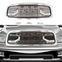 Load image into Gallery viewer, Grille For 2009 2010 2011 2012 2013 Dodge Ram 1500 Front Mesh Bumper Grill Big Horn With 3 Led Lights Chrome