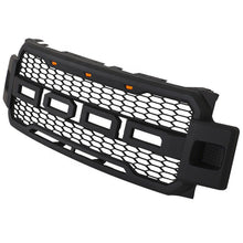 Load image into Gallery viewer, Front Grille For 2017 2018 2019 Ford F250 F350 Super Duty Upper Bumper Grill With 3 Led Lights Black
