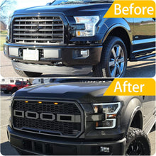 Load image into Gallery viewer, Front Grille For 2015 2016 2017 FORD F150 Grill Raptor style Bumper Mesh Grilles W/3 Lights Black