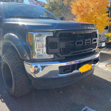Load image into Gallery viewer, Front Grille For 2017 2018 2019 Ford F250 F350 Super Duty Upper Bumper Grill With 3 Led Lights Black