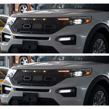 Load image into Gallery viewer, Front Grille For 2019 2020 2021 Ford Explorer Mesh Bumper Grill Grills W/3 Lights Black