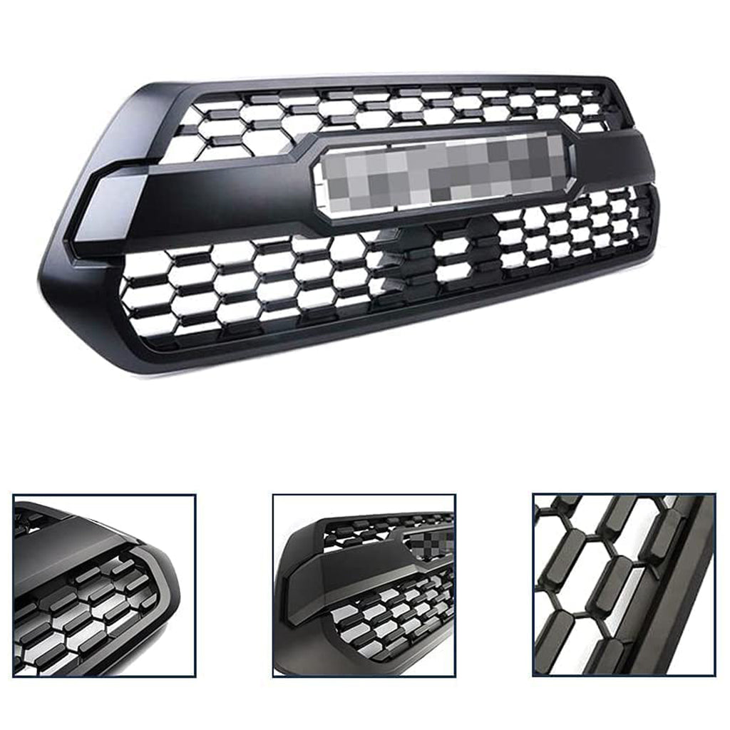 Front Grille For Toyota Tacoma 2016 2017 2018 2019 2020 2021 TRD Front Mesh Grill Black