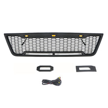 Load image into Gallery viewer, Front Grille For 2003 2004 2005 2006 2007 Ford E150 E250 E350 Bumper Grilles Grill W/3 Lights Black