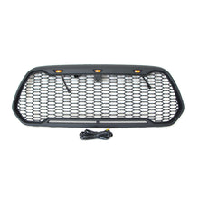 Load image into Gallery viewer, Front Grille For 2014 2015 2016 2017 2018 2019 2020 2021 Ford Transit Custom Bumper Grills Grill Cover W/3 LED Light Black