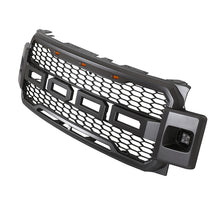 Load image into Gallery viewer, Front Grille For 2017 2018 2019 Ford F250 F350 Super Duty Upper Bumper Grill W/3 Led Lights &amp; Side Light Black