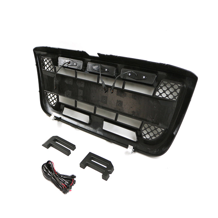 Front Grille For 1998 1999 2000 Ford Ranger Bumper Grill Grills W/Letters & Light Black